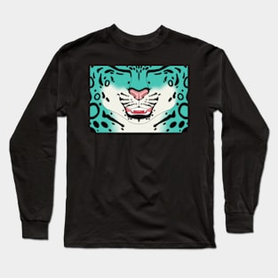 Teal Snow Leopard Long Sleeve T-Shirt